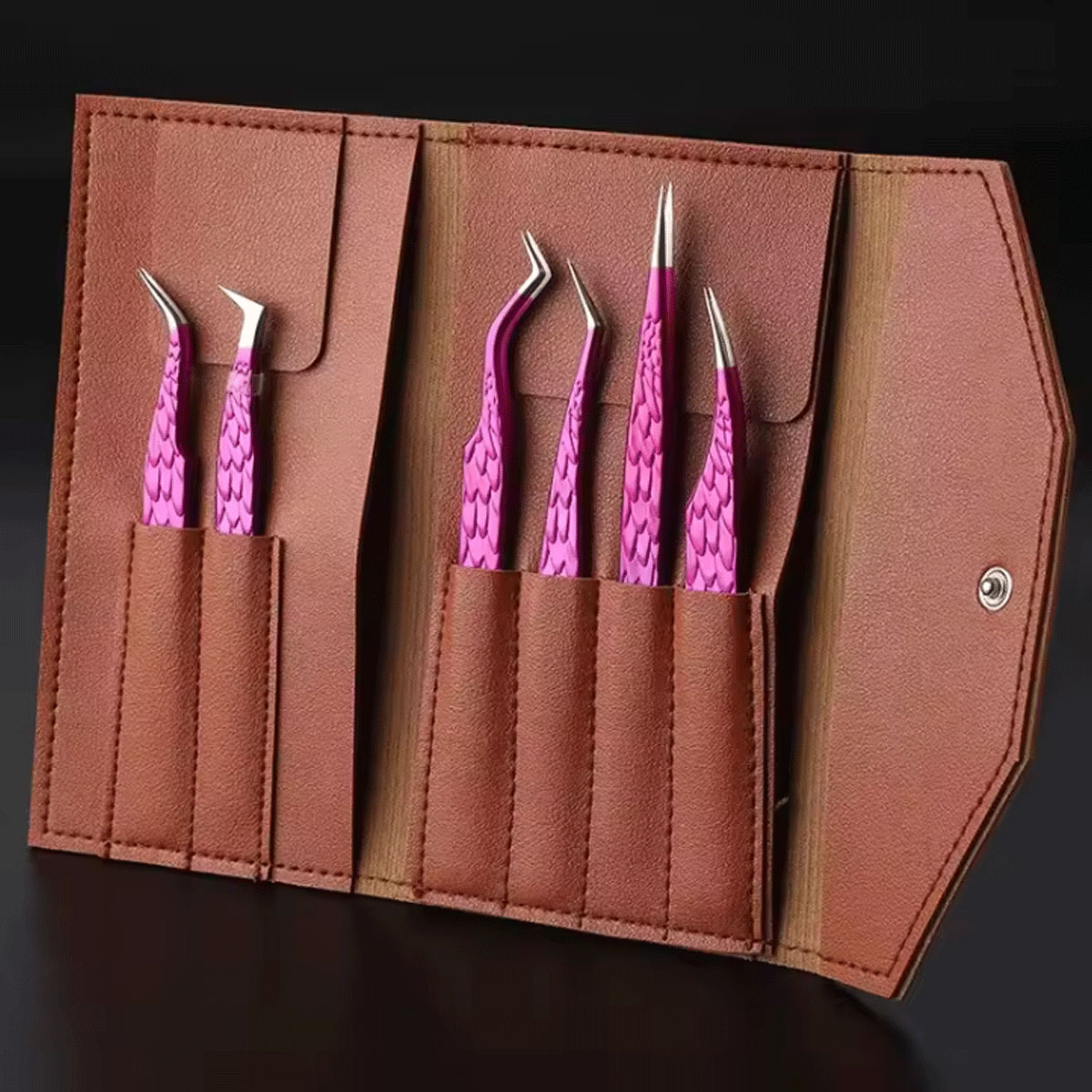 6pcs-eyelash-tweezers-set-with-leather-case