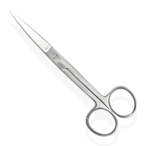 straight, sharp-pointed surgical operating scissors