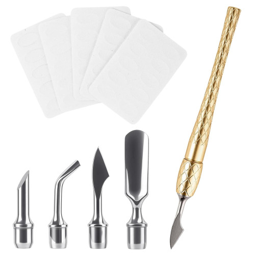 4-in-1 Cuticle Pusher & Nail Care Tool with Sandpaper Sheets
