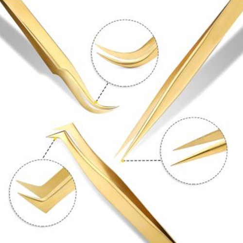 High Precision Lash Tweezers Set (Stainless Steel)