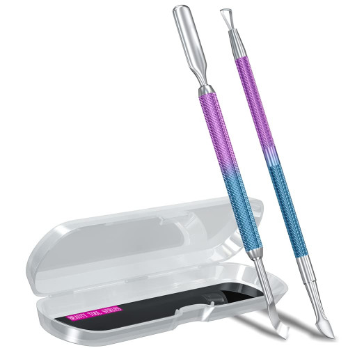 2PCS Cuticle Pusher & Nail Scraper Set (Blue Purple Mermaid)