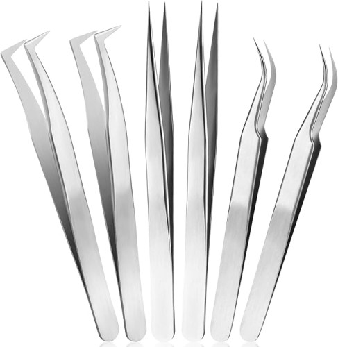 Eyelash Extension Tweezers Set Stainless Steel