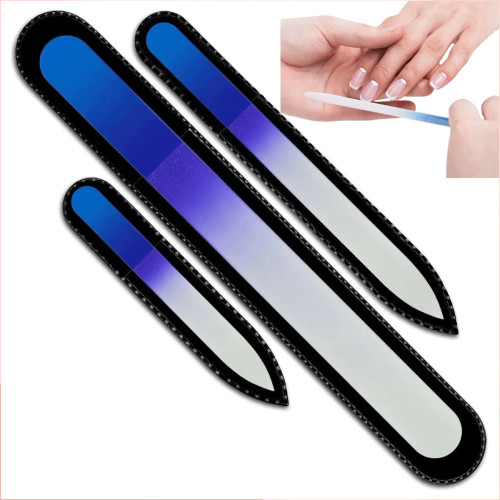 3PCS Crystal Glass Nail File Set