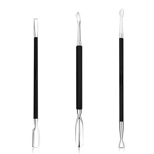 3PCS Triangle Cuticle Pusher Set (Black)